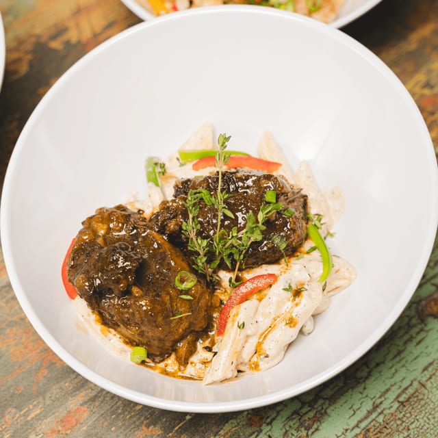 Oxtail Rasta Pasta.