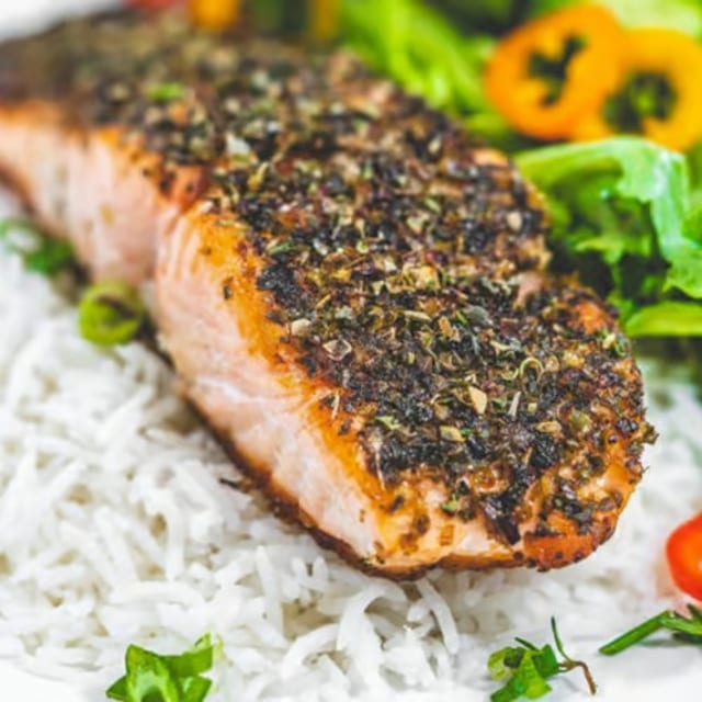 Pan Seared Wild Caught Salmon.